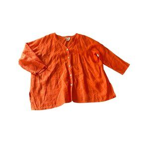 Vibrant Orange Women's Button Down Shirt